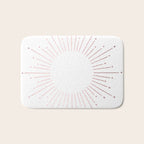 Sunburst Rose Quartz Elegance on White Bath Mat Gallery Image 1