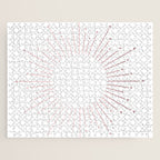 Sunburst Rose Quartz Elegance on White Jigsaw Puzzle Gallery Image 1
