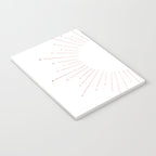 Sunburst Rose Quartz Elegance on White Notebook Gallery Image 3