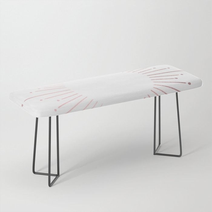 Sunburst Rose Quartz Elegance on White Bench Gallery Image 1