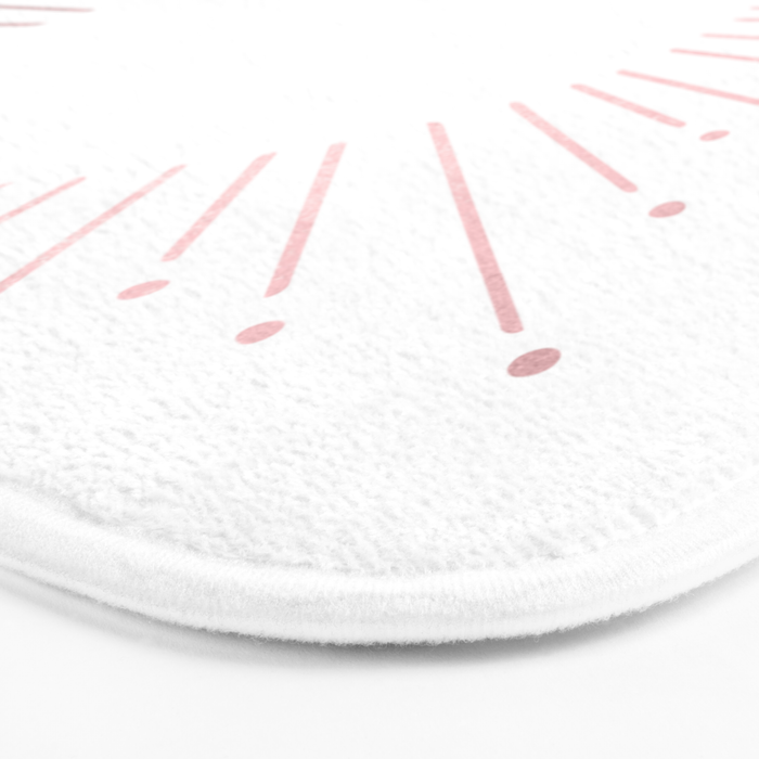 Sunburst Rose Quartz Elegance on White Bath Mat Gallery Image 3