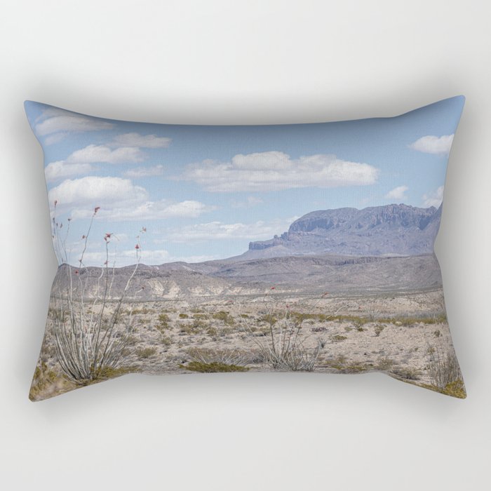 Ocotillo In Bloom at Big Bend National Park Photography Print Rectangular Pillow Gallery Image 1