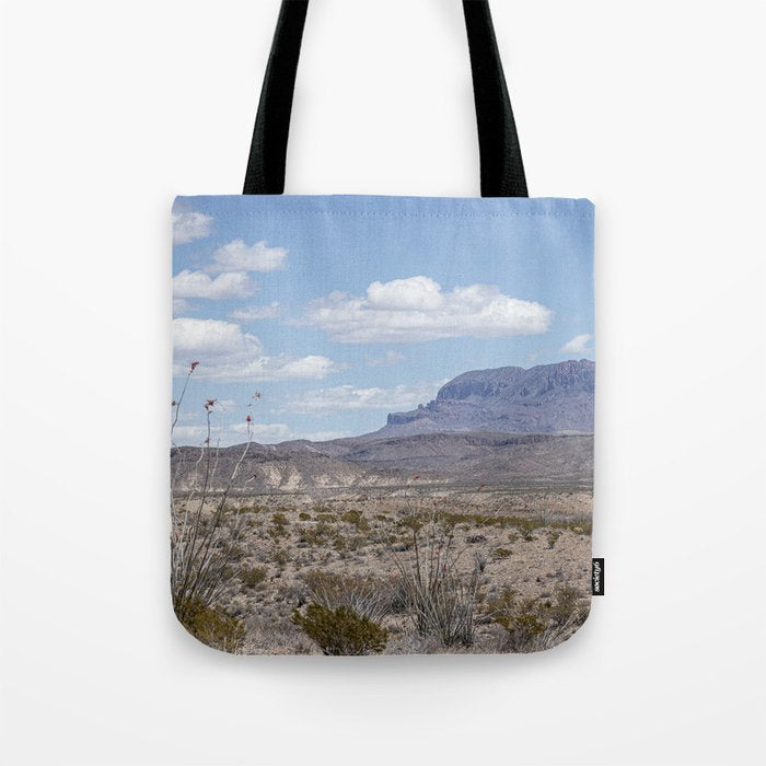 Ocotillo In Bloom at Big Bend National Park Photography Print Tote Bag Gallery Image 1