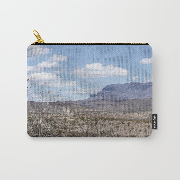 Ocotillo In Bloom at Big Bend National Park Photography Print Carry All Pouch Gallery Image 1