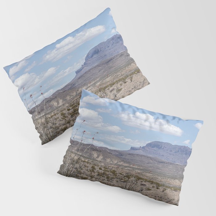 Ocotillo In Bloom at Big Bend National Park Photography Print Pillow Sham Gallery Image 1