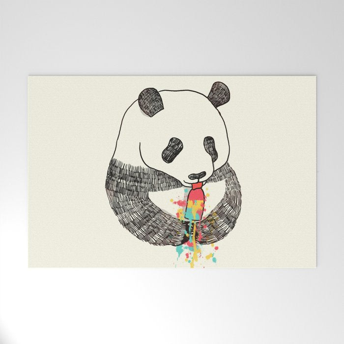 Panda Loves Ice Cream Welcome Mat Gallery Image 1