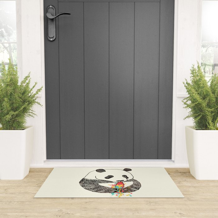 Panda Loves Ice Cream Welcome Mat Gallery Image 3