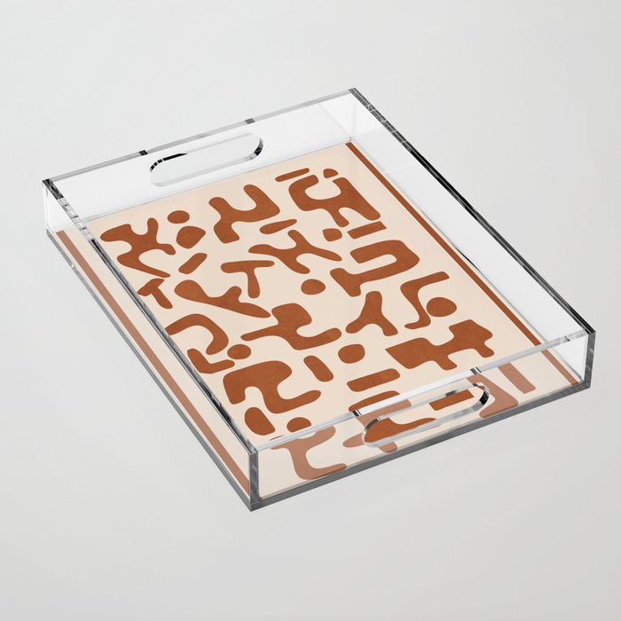 Organic Contemporary Modern Shapes 07 Acrylic Tray Gallery Image 1