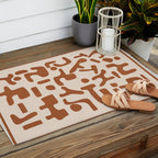 Organic Contemporary Modern Shapes 07 Outdoor Rug Gallery Image 2