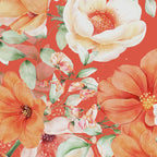 Peach Florals with Painted Speckles on Orange Coral Coffee Mug Gallery Image 2
