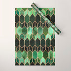 Stained Glass 5 - Forest Green Wrapping Paper Gallery Image 1