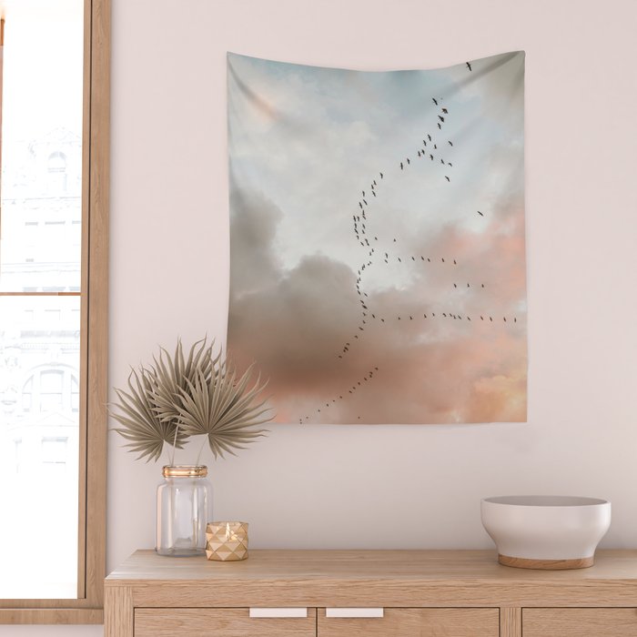 Birds of Paradise | Nosara Costa Rica Sunset Fine art photography print | Travel vibes Wall Tapestry Gallery Image 2