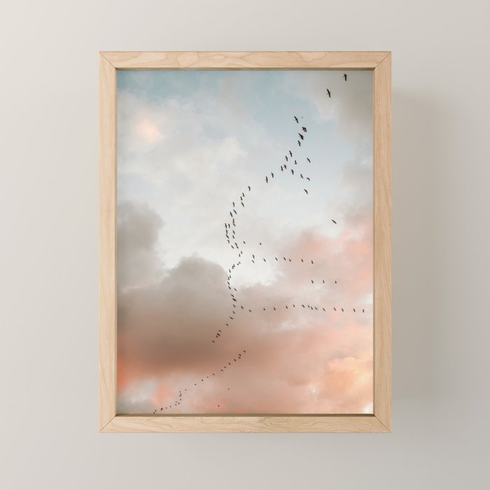 Birds of Paradise | Nosara Costa Rica Sunset Fine art photography print | Travel vibes Mini Art Print Gallery Image 1