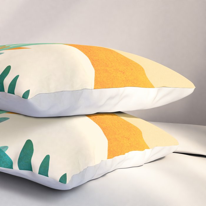 Golden Alpine Sunset Landscape Pillow Sham Gallery Image 3