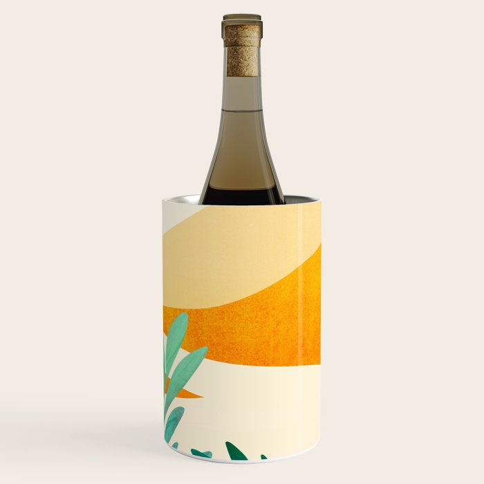 Golden Alpine Sunset Landscape Wine Chiller Gallery Image 3