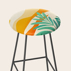 Golden Alpine Sunset Landscape Stool Gallery Image 2