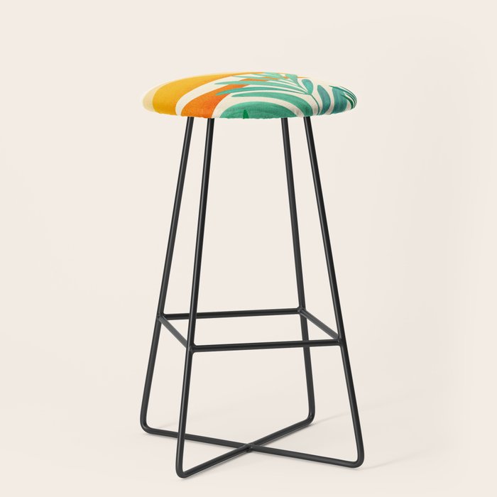 Golden Alpine Sunset Landscape Stool Gallery Image 1