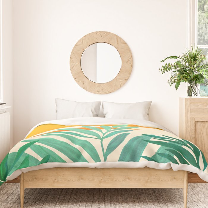 Golden Alpine Sunset Landscape Duvet Cover Gallery Image 3