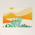 Golden Alpine Sunset Landscape Welcome Mat Gallery Image 1