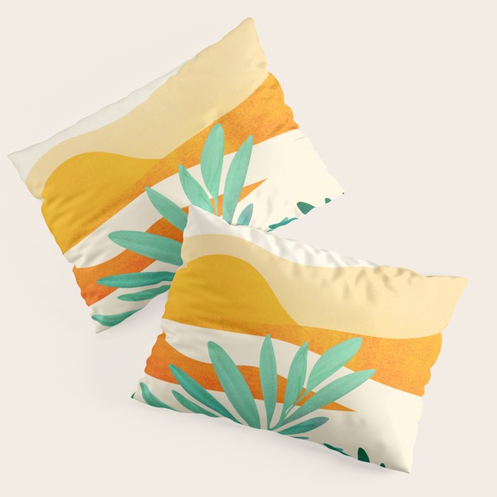 Golden Alpine Sunset Landscape Pillow Sham Gallery Image 3