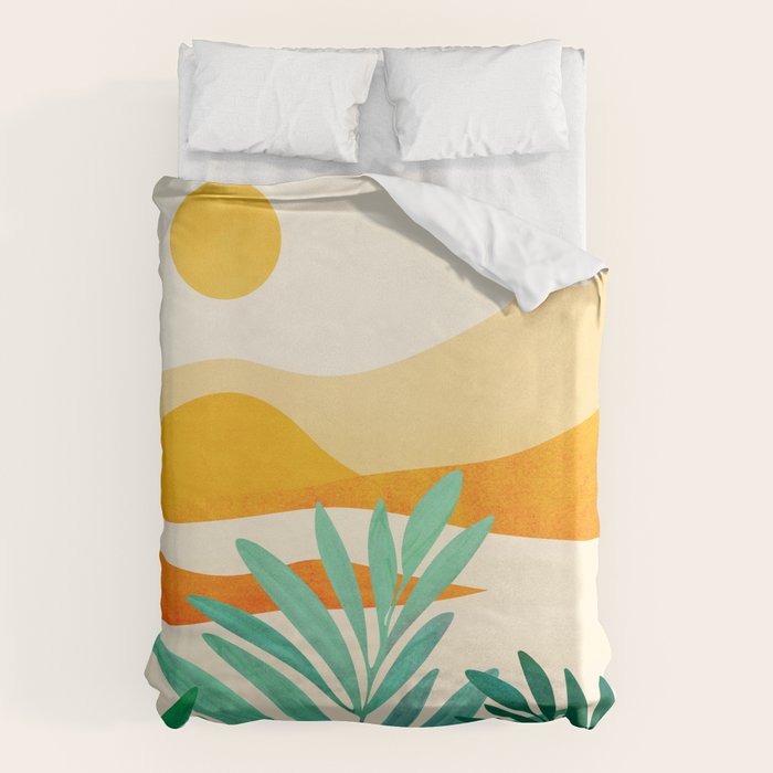 Golden Alpine Sunset Landscape Duvet Cover Gallery Image 6