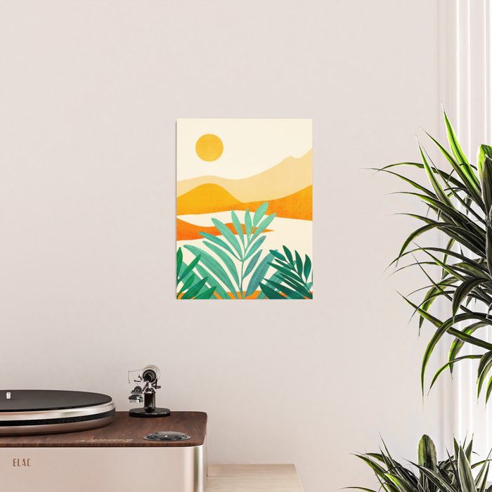 Golden Alpine Sunset Landscape Poster Gallery Image 2