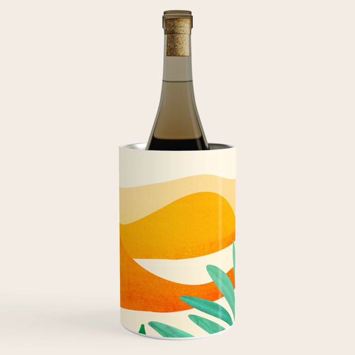 Golden Alpine Sunset Landscape Wine Chiller Gallery Image 2