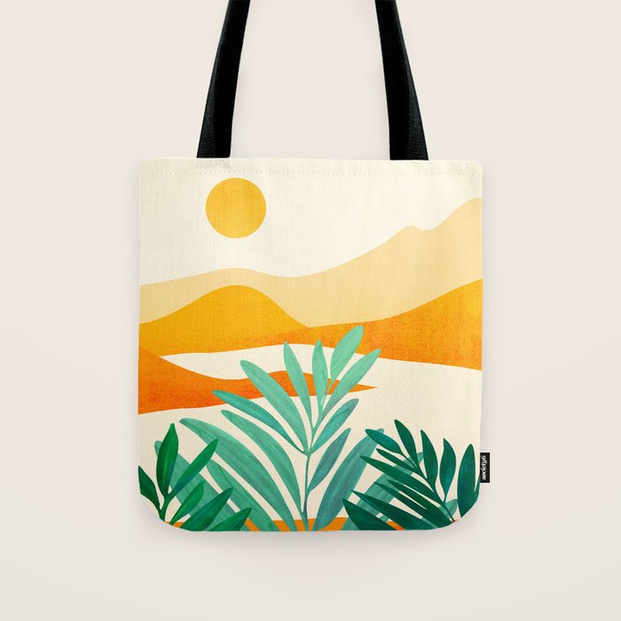Golden Alpine Sunset Landscape Tote Bag Gallery Image 1