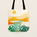 Golden Alpine Sunset Landscape Tote Bag Gallery Image 1