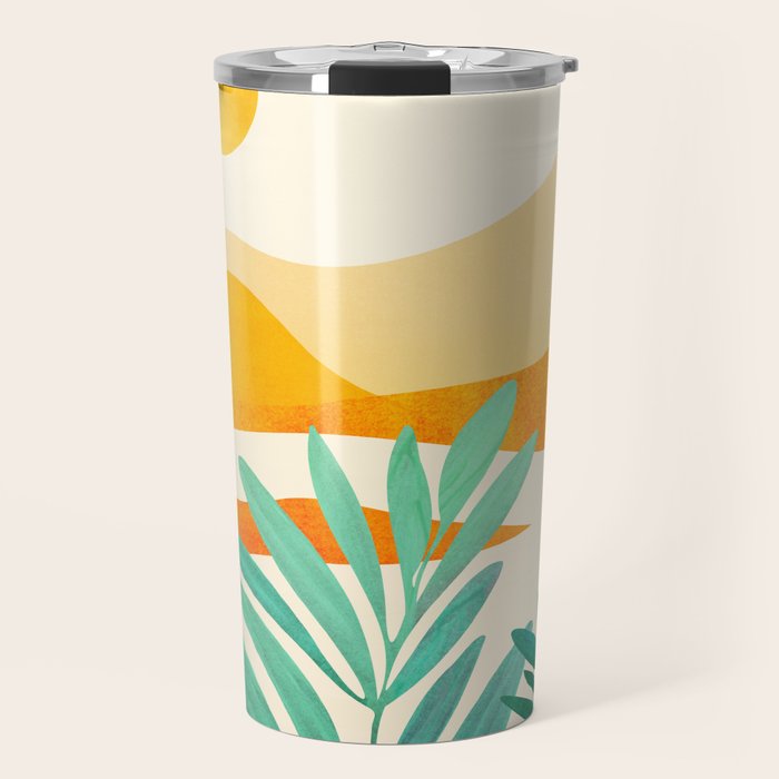 Golden Alpine Sunset Landscape Travel Mug Gallery Image 1