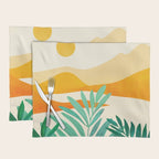 Golden Alpine Sunset Landscape Placemat Gallery Image 1