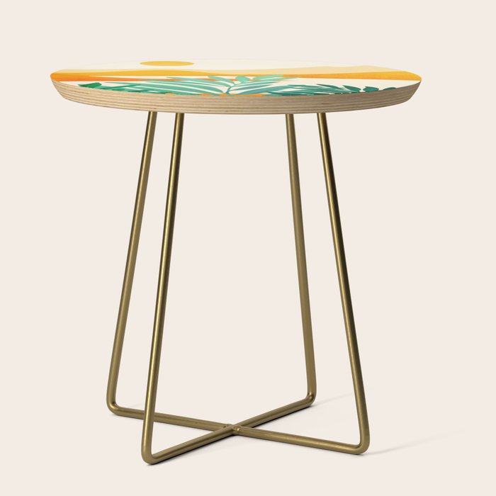 Golden Alpine Sunset Landscape Side Table Gallery Image 1