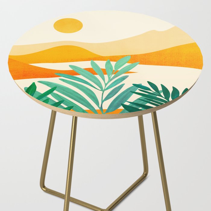 Golden Alpine Sunset Landscape Side Table Gallery Image 2