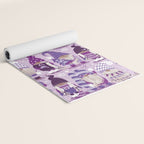 Let it gnome // monochromatic violet little Santa's helpers preparing for Christmas Yoga Mat Gallery Image 2
