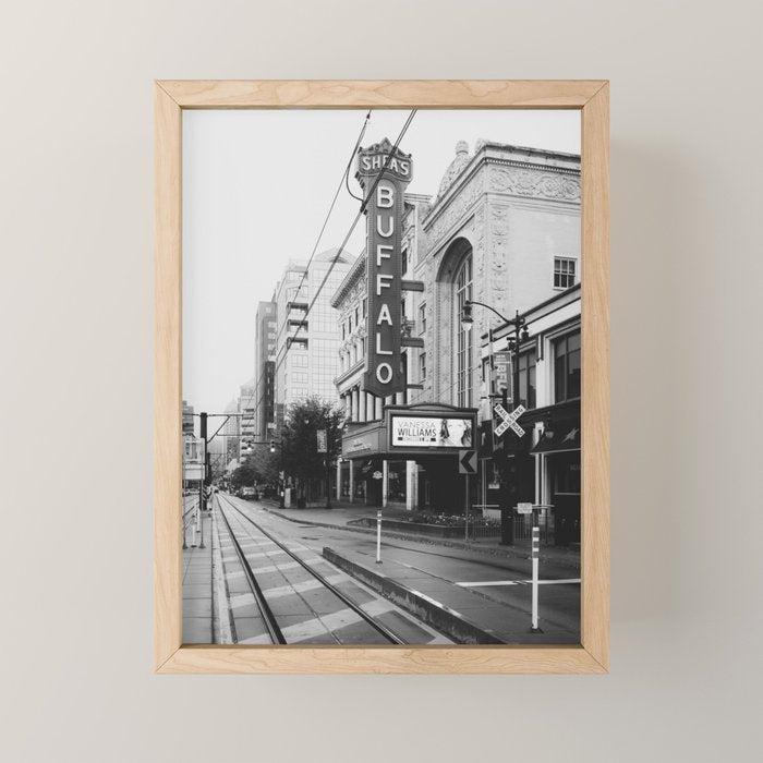 Shea's Buffalo 02 B&W Mini Art Print Gallery Image 1