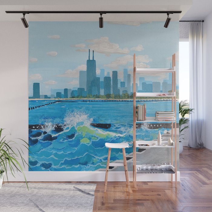 City on the Lake Wall Mural Gallery Image 1