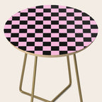 Checkered (Black & Pink Pattern) Side Table Gallery Image 2