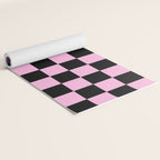 Checkered (Black & Pink Pattern) Yoga Mat Gallery Image 2