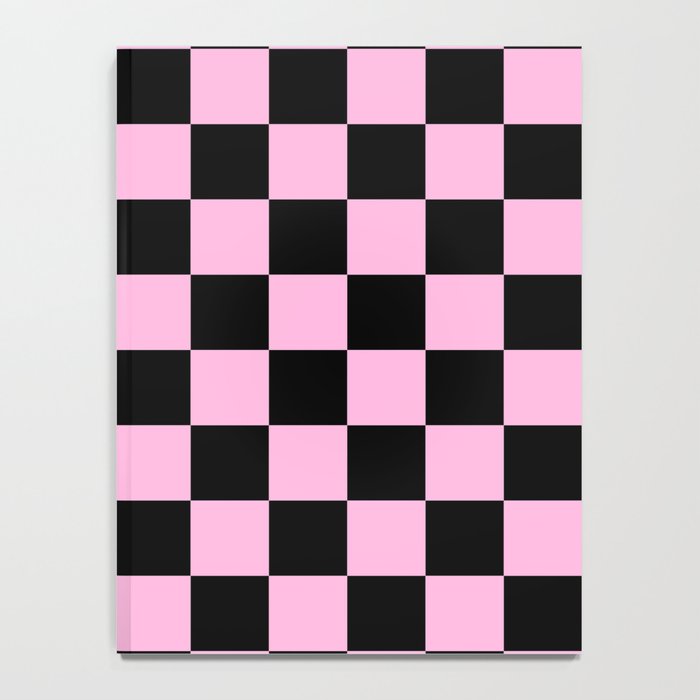 Checkered (Black & Pink Pattern) Notebook Gallery Image 4