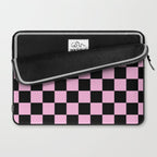 Checkered (Black & Pink Pattern) Laptop Sleeve Gallery Image 2