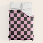 Checkered (Black & Pink Pattern) Comforter Gallery Image 6