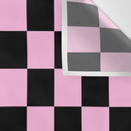 Checkered (Black & Pink Pattern) Wall Tapestry Gallery Image 3