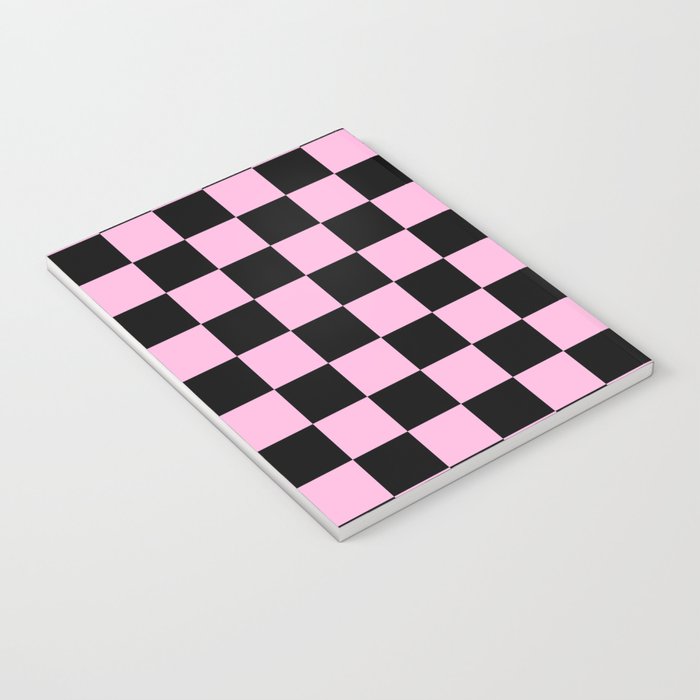 Checkered (Black & Pink Pattern) Notebook Gallery Image 3