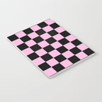 Checkered (Black & Pink Pattern) Notebook Gallery Image 3