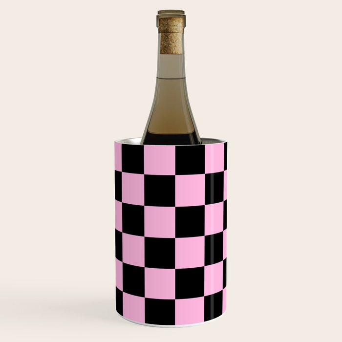 Checkered (Black & Pink Pattern) Wine Chiller Gallery Image 2