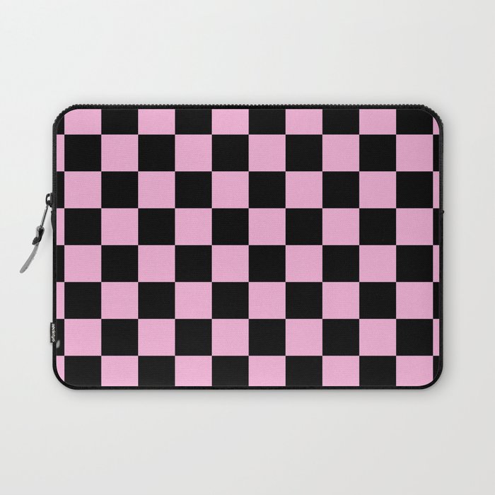 Checkered (Black & Pink Pattern) Laptop Sleeve Gallery Image 1