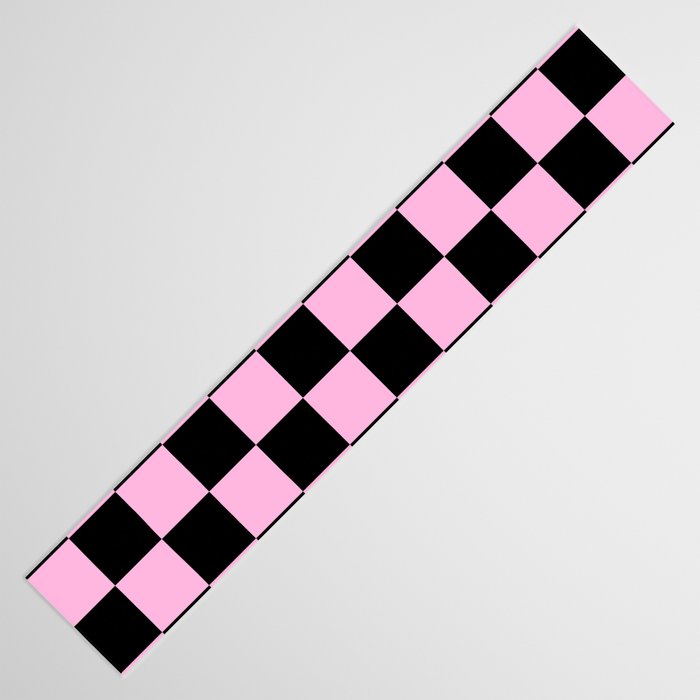 Checkered (Black & Pink Pattern) Table Runner Gallery Image 3
