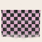 Checkered (Black & Pink Pattern) Wall Hanging Gallery Image 1