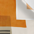 Orange Teal Green Modern Abstract Artwork Wall Tapestry Gallery Image 3