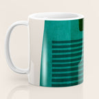 Orange Teal Green Modern Abstract Artwork Coffee Mug Gallery Image 3